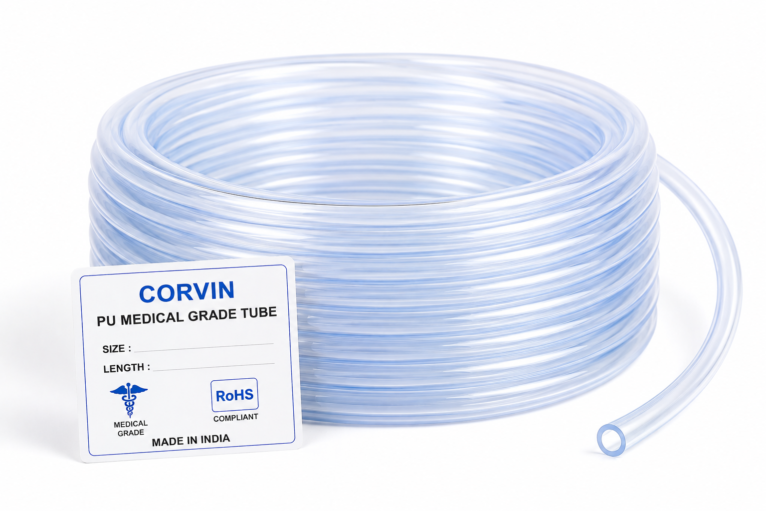 Medical Grade PU Tubes manufactured by Corvin Polytech for industrial pneumatic systems