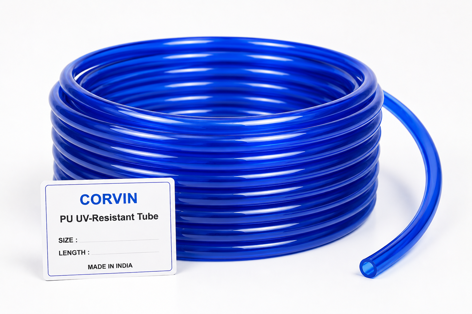 UV & Weather Resistant PU Tubes manufactured by Corvin Polytech for industrial pneumatic systems